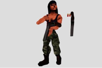 create psx character modeling, lowpoly character, ps1 style, ps2 style, retro 3d