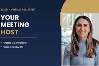 l host and manage your zoom meetings and webinars as your VA