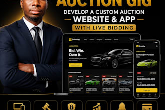 create an online auction marketplace with live bidding for cars, properties