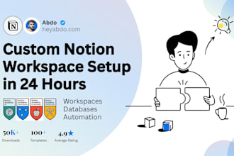 build custom automated notion workflow for your business