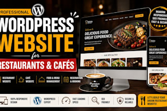 design a wordpress restaurant website for restaurants and cafés