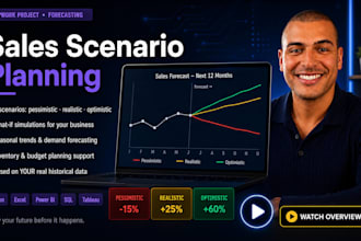 create a sales forecast dashboard with business scenarios