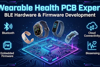 develop wearable ble electrochemical sensor pcb hardware and firmware