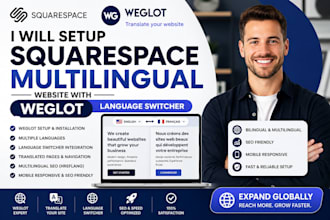 setup squarespace multilingual website with weglot language switcher bilingual