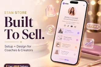 setup and design your stan store for digital products and courses