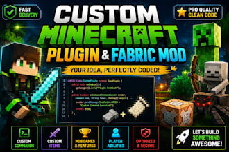 create custom minecraft plugin or fabric mod