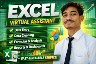 do microsoft excel data cleaning, formatting, dashboards, formulas and automatio