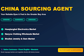 be your sourcing agent in shenzhen, guangzhou, and dongguan