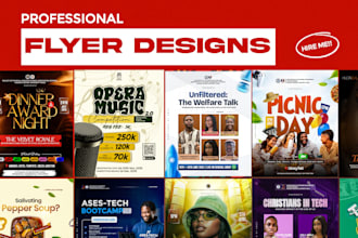 create a professional event flyer and business flyer