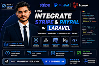 integrate stripe or paypal payment gateway in laravel