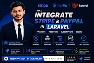 integrate stripe or paypal payment gateway in laravel