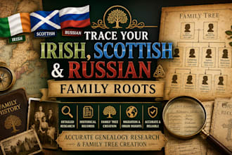 irish scottish and russian roots ancestry genealogy for lineage family tree