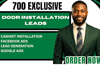 exclusive 700 USA cabinet installation leads, door installation leads google ads