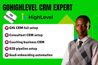 complete gohighlevel CRM setup consultants coaches b2b fitness companies saas