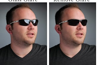 professionally remove glare or reflections from glasses