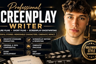 be your professional screenplay writer for films and shorts