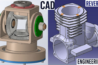 do 3d cad modeling reverse engineering, stl file repair and stl to cad scan data