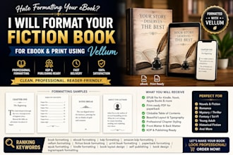 format your fiction book for ebook  print using vellum