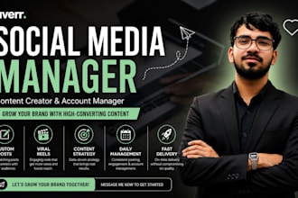 be your social media manager, and account manager
