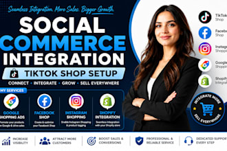 setup tiktok shop, fb, ig shop, google shopping ads to boost shopify sales