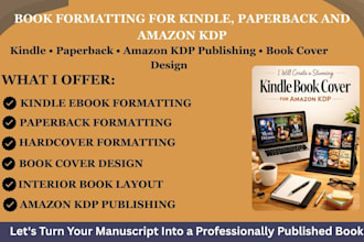 book formatting for kindle, paperback and amazon KDP