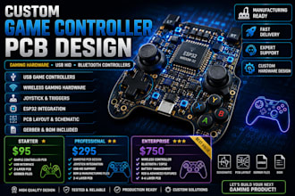 design custom game controller pcb, gamepad, joystick cuits and gaming hardware