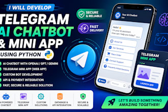 develop a custom telegram bot with automation and API integration