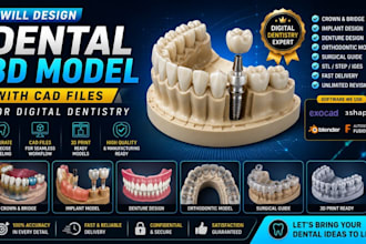 design dental 3d model with cad files for digital dentistry
