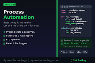 automate your excel, data workflow or reporting process with python