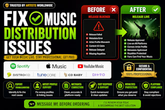 fix spotify, apple music, distrokid and music distribution issues