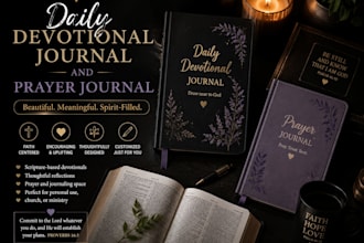 canva daily devotional journal and prayer journal