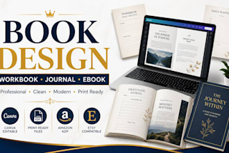 design premium ebook, planner and journal layouts in canva
