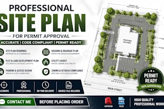 do land surveying site plan, boundary survey and topography and grading plan