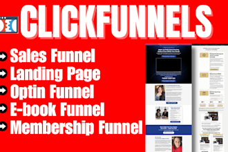 be your clickfunnels expert and setup clickfunnels landing page clickfunnels