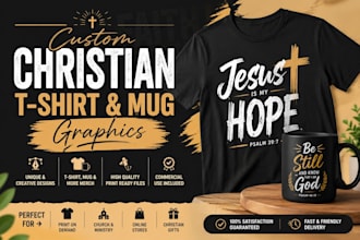design custom christian t shirt and mug graphics bible quote jesus shirt