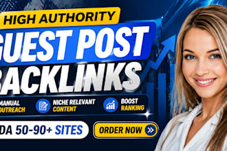 do high authority guest posting and manual outreach backlinks for SEO ranking