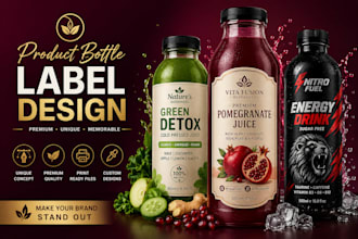 do attractive product label design, flayer design, packaging label design, food