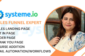 create systemeio funnel landing pages systemeio website