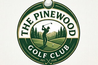 design a premium golf club and golf brand logo
