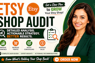 do etsy shop audit, etsy SEO audit and etsy shop optimization to boost traffic