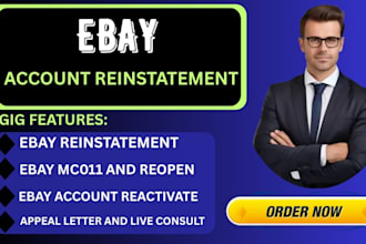 reinstate your ebay account,mc011,vero suspension,and write a ebay appeal letter