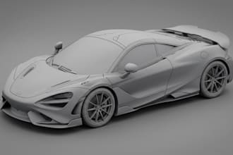 do automotive rendering, car animation, car visualization for 3d printing models