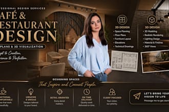 design a unique cafe or restaurant interior and layout