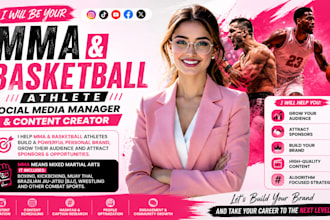 be your MMA and basketball athlete social media manager and content creator