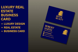 design elegant property business card and luxury real estate branding