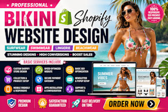 design bikini shopify surfwear swimwear lingerie website beachwear store design