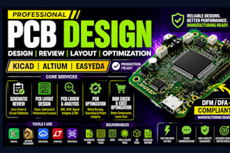 pcb design, pcb review, pcb layout, schematic review, kicad or pcb optimization