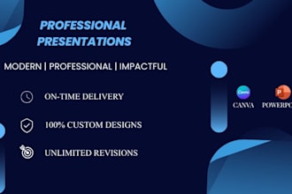 design a professional powerpoint presentation in canva or powerpoint