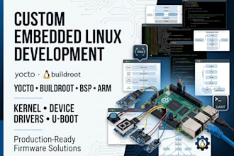 develop custom embedded linux firmware and bsp for arm, yocto, buildroot
