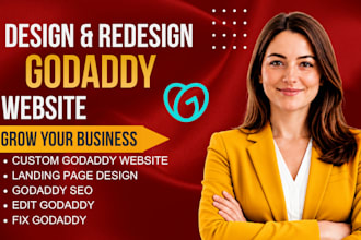 design redesign rebuild godaddy website migrate wordpress to godaddy expert